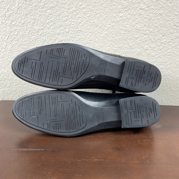 Munro Cate Black Leather Ankle Boots Booties Sz 9.5 - Picture 11 of 13